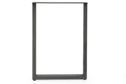 Tischbein U schwarz schmal 2er