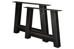 Tischbeine A Rohstahl schwarz 2-er Set