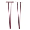Tischbeine Pin Metall dunkelrot 4er Set
