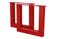 Tischbeine U-Gestell Stahl rot 2-er Set