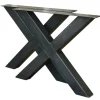 Tischgestell Cross Eisen schwarz 2-er Set Profil 10 10