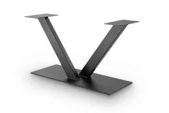 Tischgestell Mittelfuß Rohstahl schwarz