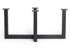Tischgestell U-lang Rohstahl schwarz 158