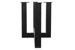 Tischgestell U-lang Rohstahl schwarz 158