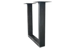 Tischkufe 2er Set Rohstahl schwarz 71