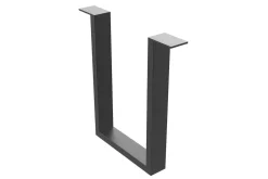 Tischkufe 2er Set Rohstahl schwarz 71