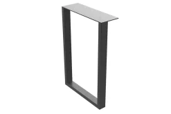 Tischkufe 2er Set Rohstahl schwarz 90