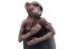 Tischlampe Affe braun schwarz