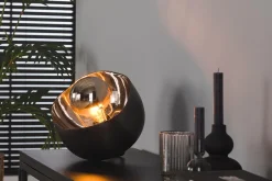 Tischlampe schwarz nickel M