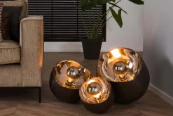 Tischlampe schwarz nickel M