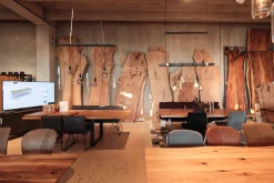 Tischplatte 8 cm Asteiche massiv organische Kante ab 60 cm konfigurierbar