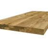 Tischplatte 8 cm astige Eiche massiv gerade Kante ab 60 cm konfigurierbar