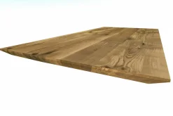 Tischplatte 6,5 cm astige Eiche massiv schweizer Kante ab 60 cmkonfigurierbar