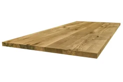 Tischplatte 4 cm astige Eiche massiv gerade Kante ab 60 cm konfigurierbar