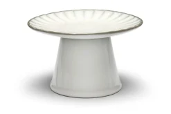 Tortenteller Inku auf Fuss weiss klein