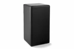 Tresenhocker Leder schwarz