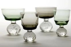 Trinkglas Eternal Snow grün-weiß H 9,5 cm