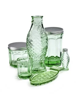 Trinkglas Fish & Fish grün H 9 cm