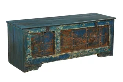 Truhenbank Vintage blau