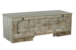 Truhenbank Vintage grau