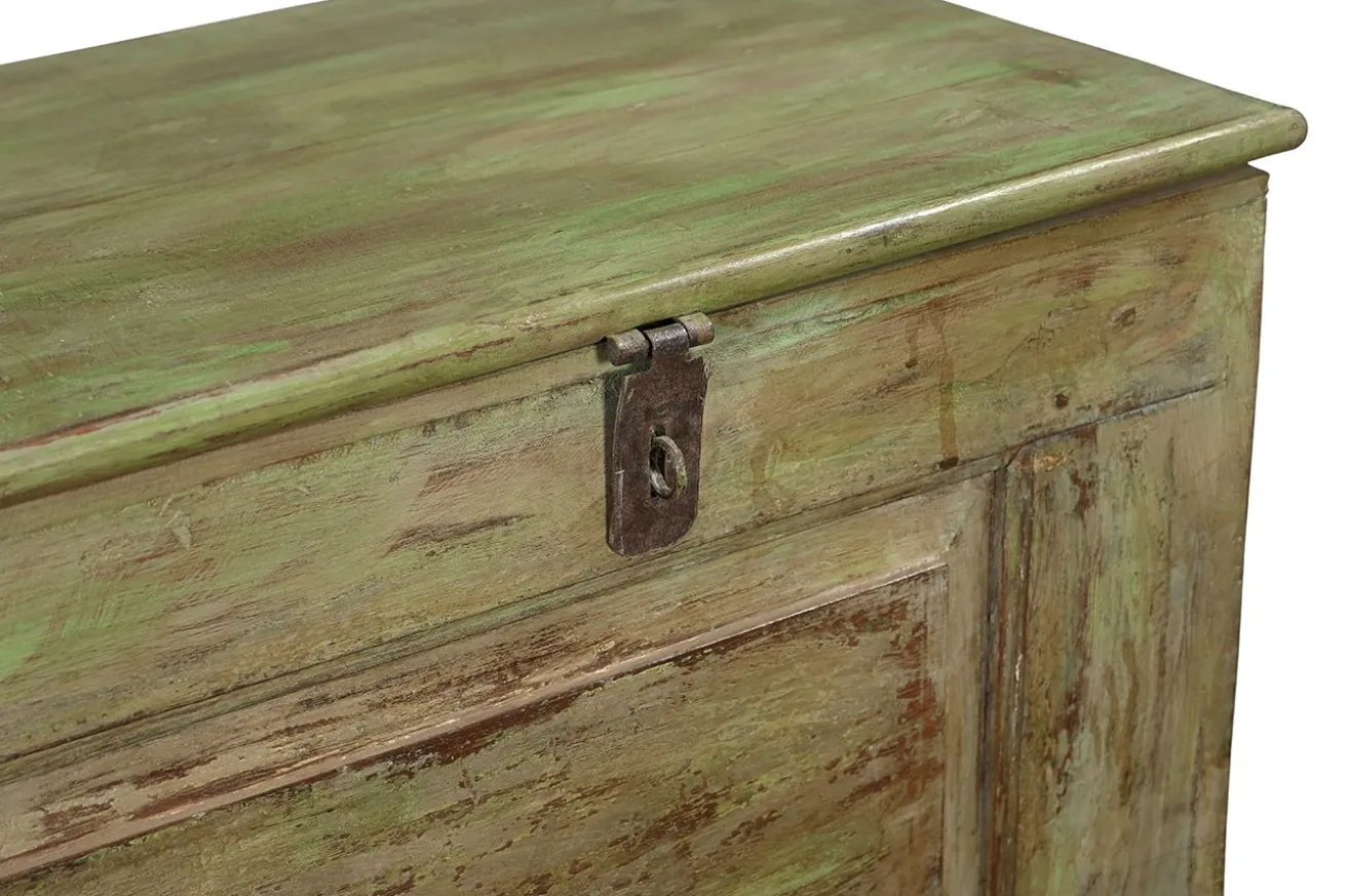 Truhenbank Vintage grün