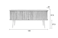 TV Board Barbara schwarz B 120 cm
