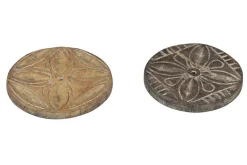 Untersetzer Vintage Holz rund