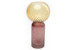 Vase Glas altrosa gelb