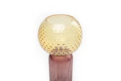 Vase Glas altrosa gelb