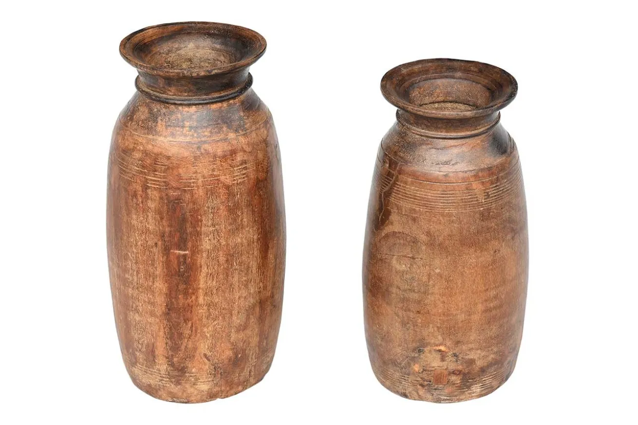 Vase Vintage Holz natur