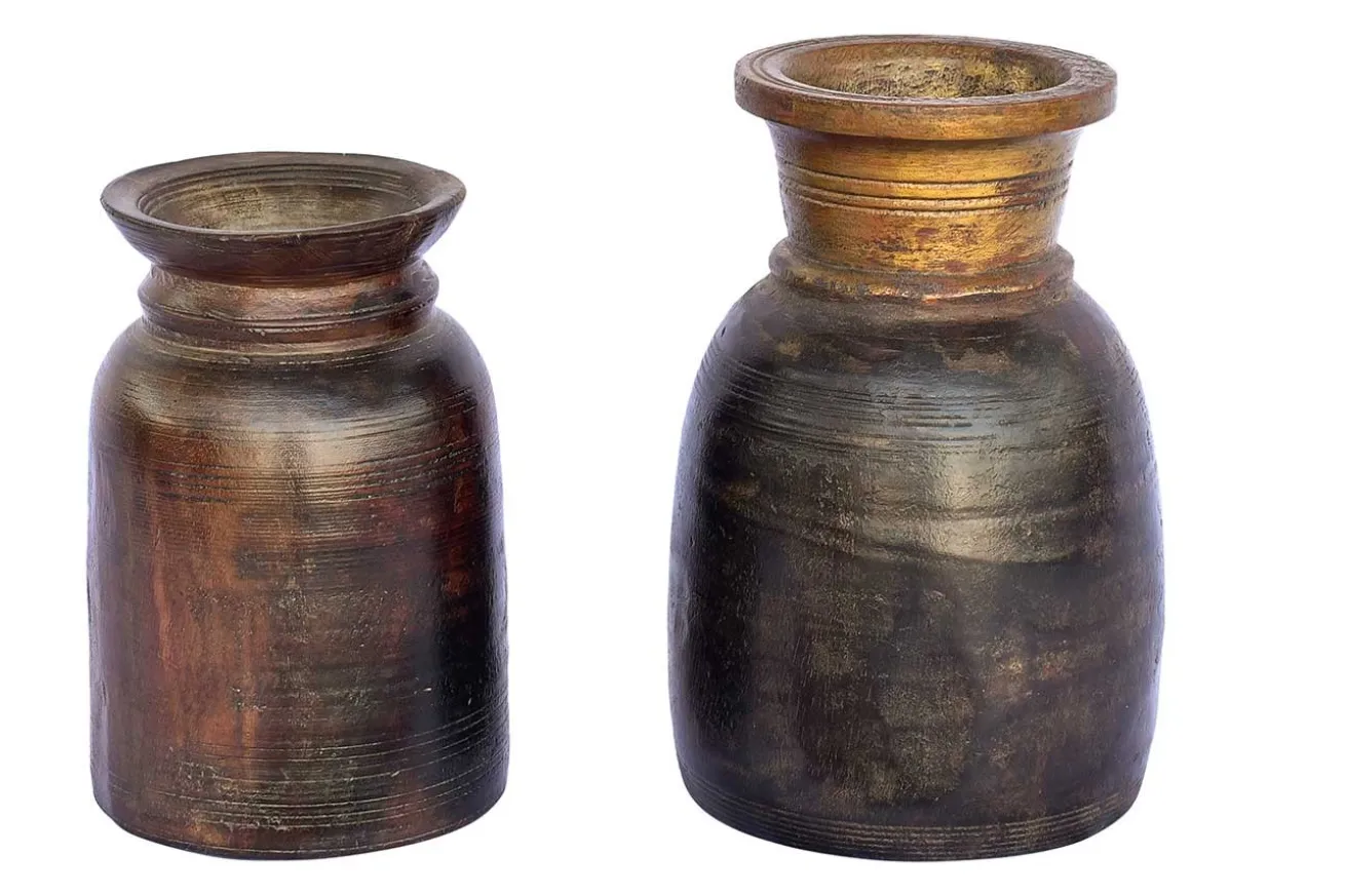 Vase Vintage Holz natur