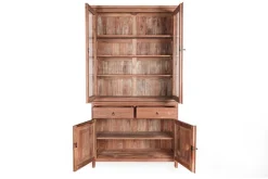 Vitrine Loft Teakholz massiv schmal