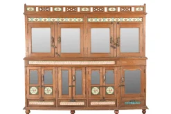 Vitrinenschrank Dutch Style mit Kacheln natur