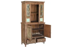 Vitrinenschrank Dutch Style mit Kacheln natur