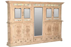 Vitrinenschrank Dutch Style mit Kacheln whitewashed