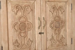 Vitrinenschrank Dutch Style mit Kacheln whitewashed