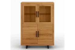 Vitrinenschrank Lucca Eiche H 180 cm
