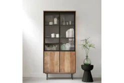 Vitrinenschrank Metropole Teak H 210 cm