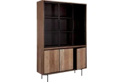 Vitrinenschrank Metropole Teak B 140 cm