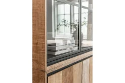 Vitrinenschrank Metropole Teak B 140 cm