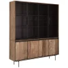 Vitrinenschrank Metropole Teak B 180 cm