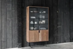 Vitrinenschrank Odeon Teak B 120 cm