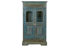 Vitrinenschrank Vintage blau