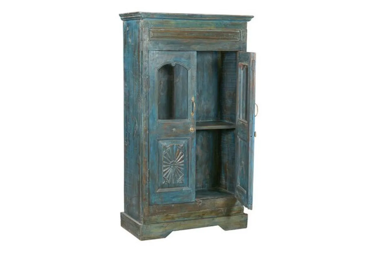 Vitrinenschrank Vintage blau