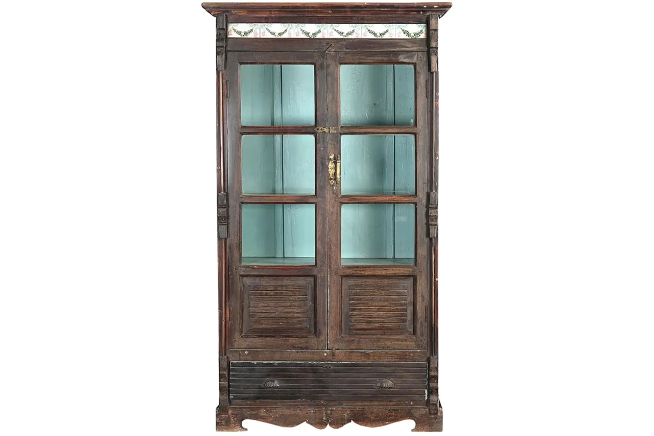 Vitrinenschrank Vintage braun