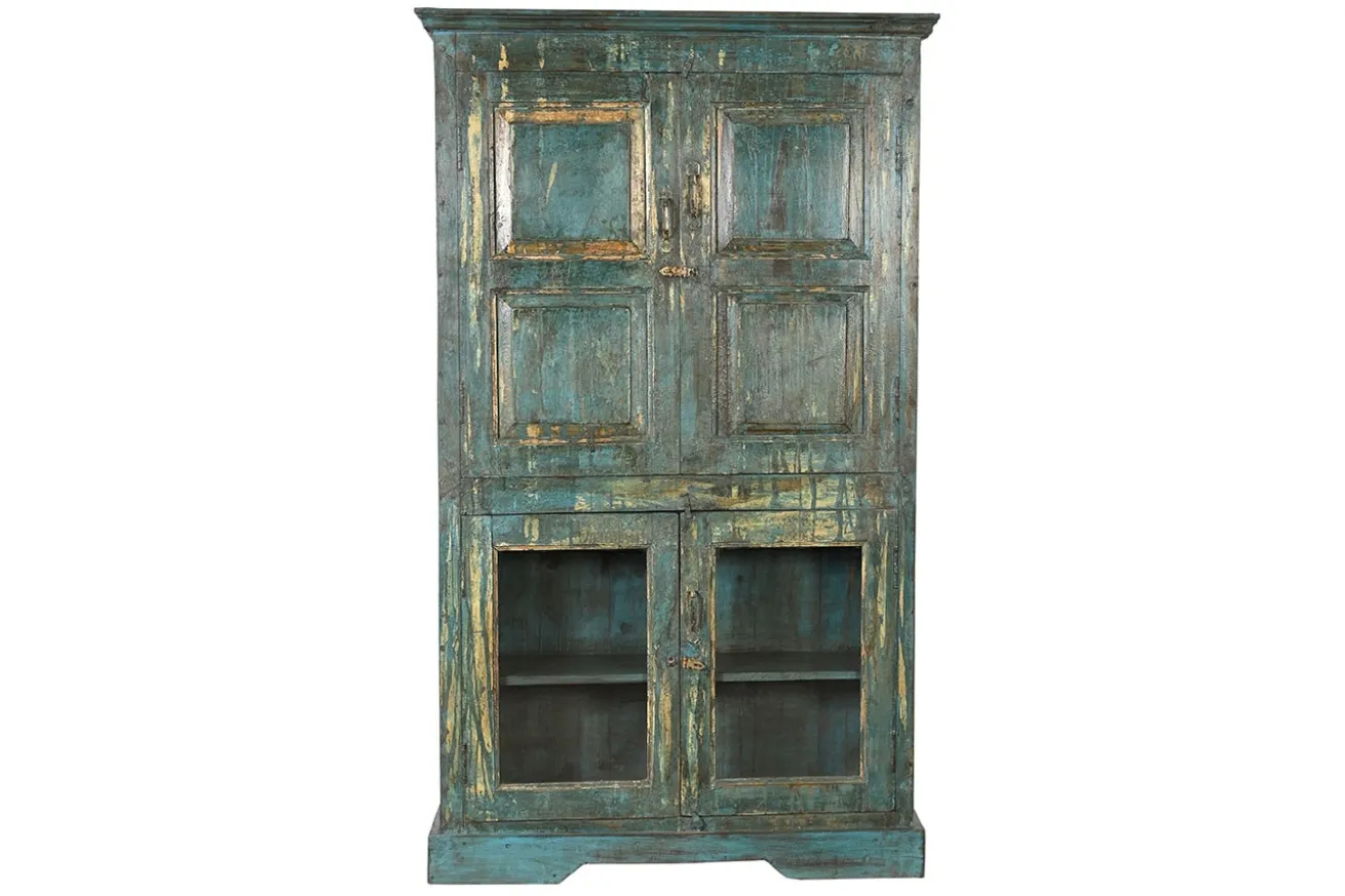 Vitrinenschrank Vintage blau