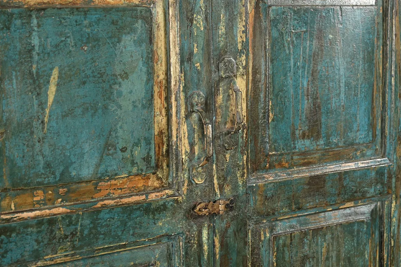 Vitrinenschrank Vintage blau