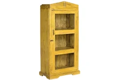 Vitrinenschrank Vintage gelb