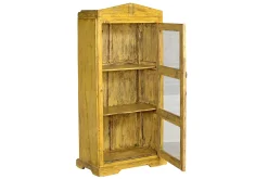 Vitrinenschrank Vintage gelb