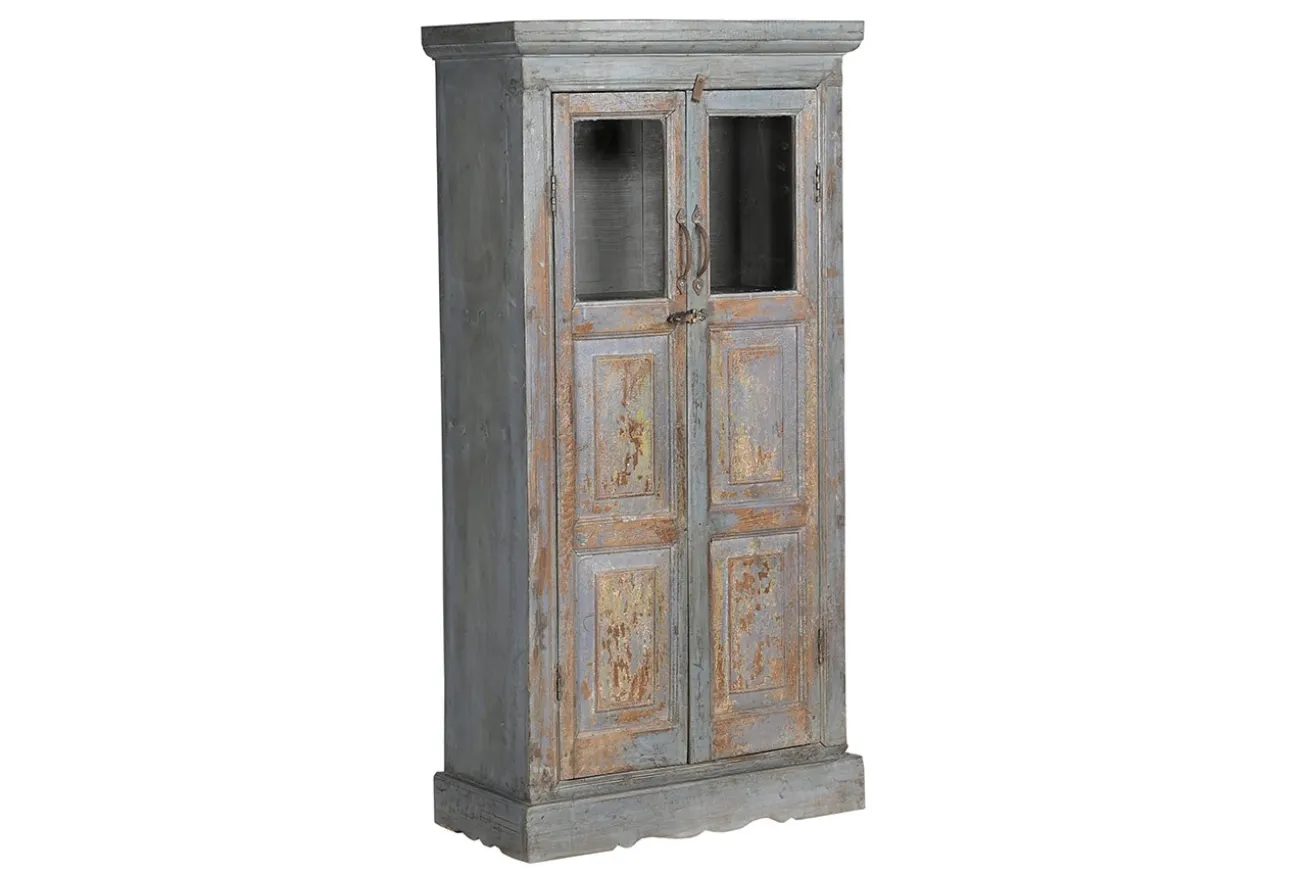 Vitrinenschrank Vintage grau